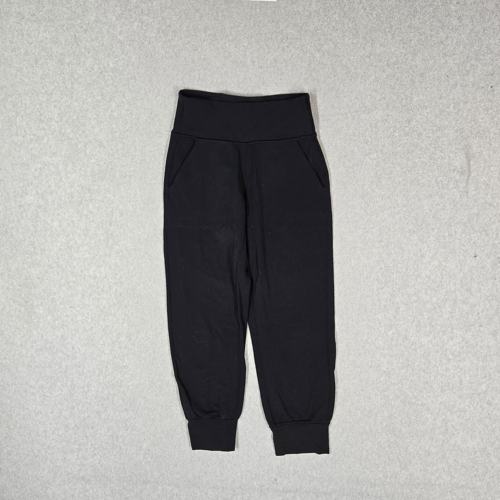 Lululemon Women Activewear Pants 2 Black Align Jogger Crop Pockets 21" Inseam